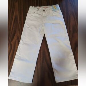 Cat & Jack Wide-Leg Stretch Jeans - White, 14